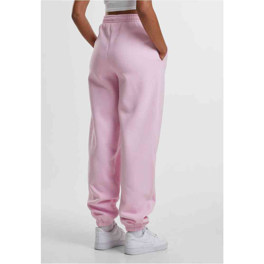 Urban Classics - Fluffy Dames joggingbroek - Roze